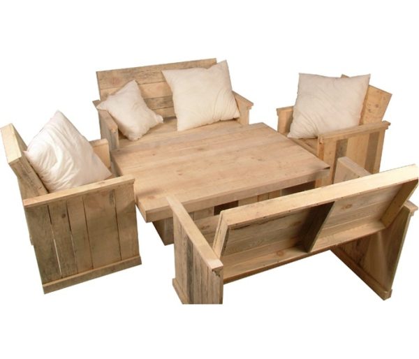 Set luxe steigerhout